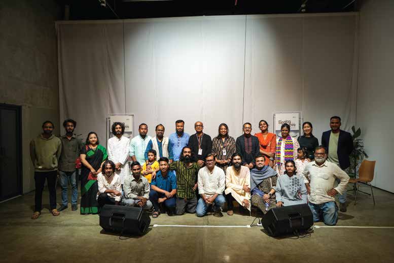 Group photograph of the volunteers, guests and crew.